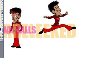Derek Zoolander. 2D Character Design and 2D Limited Cell Animation example using Flash. 2002