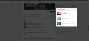 Locate the "LIKED BY THIS PAGE" hyperlink in a facebook business page