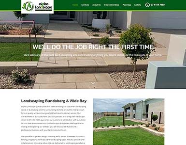 Alpha Landscape Construction - website design