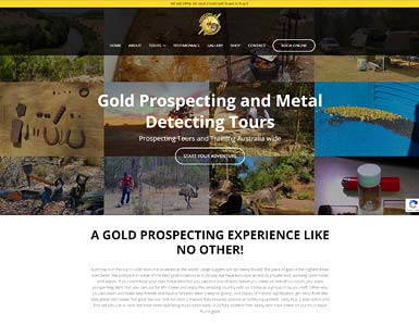 Golden Prospecting Tours - website design