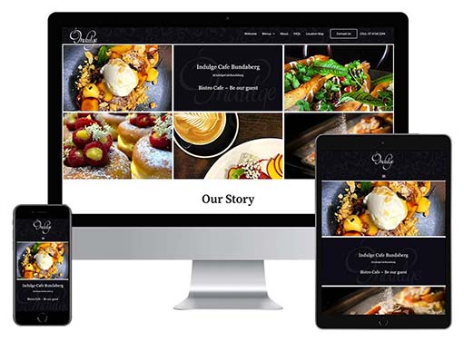 Indulge Cafe - website design